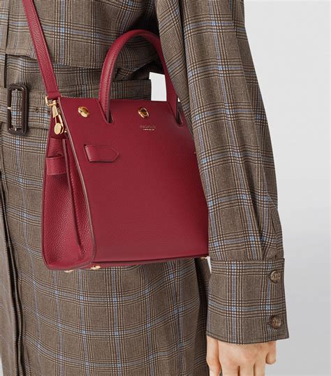 burberry mini leather title bag